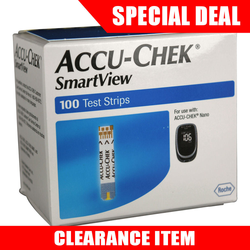Accu-Chek SmartView diabetic test strips 100 count
