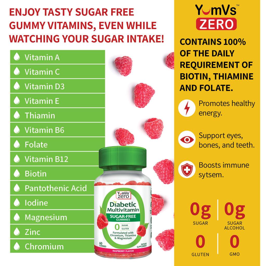 YumVs Diabetic Multivitamin Sugar-Free Gummies